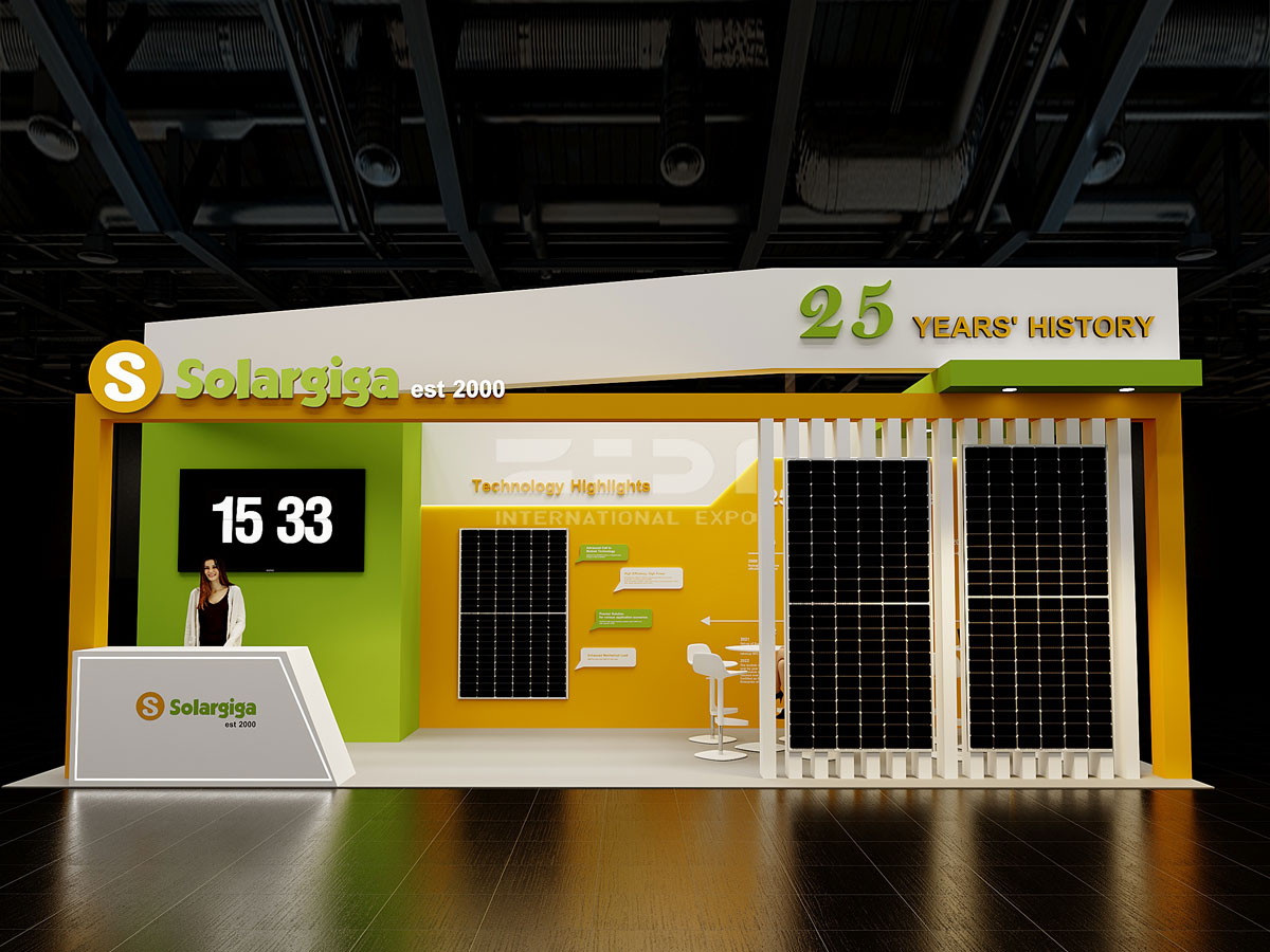 27㎡南非光伏能源展位設(shè)計(jì)